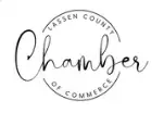 Chamber of Commerce logo: circular badge with the word 'Chamber' in cursive inside.